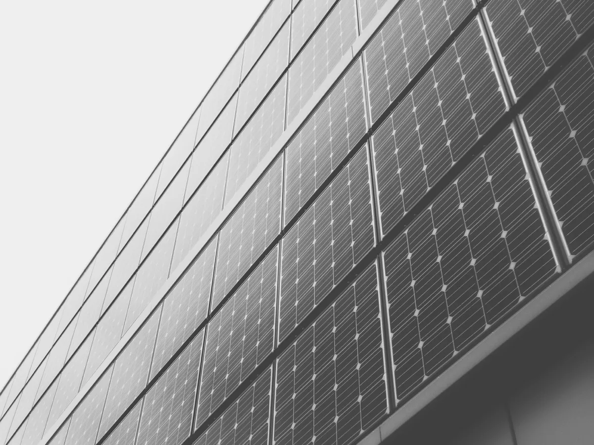 Detailansicht von Solarmodulen